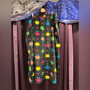 Kitschy Bob Mackie Colorful Cat Skirt